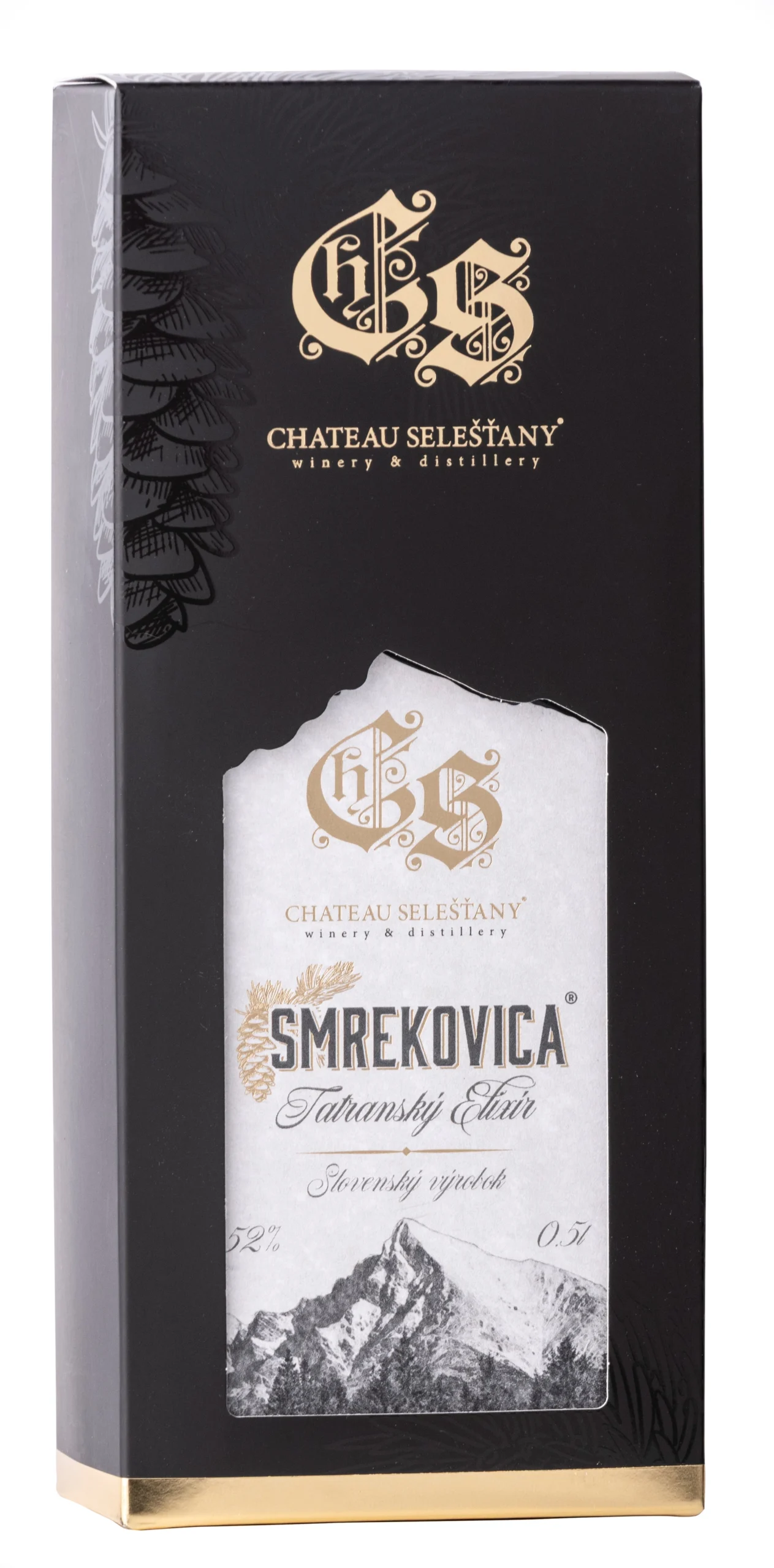 Chateau Selešťany Smrekovica destilát 52% smrk