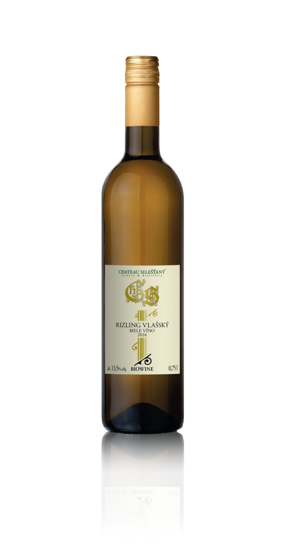 Chateau Selešťany BioWine Rizling vlašský 2024 bílé suché víno