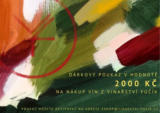 Fučík dárkový poukaz 2000 Kč na víno