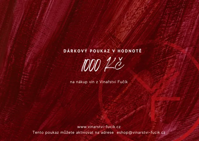 Fučík dárkový poukaz 1000 Kč na víno
