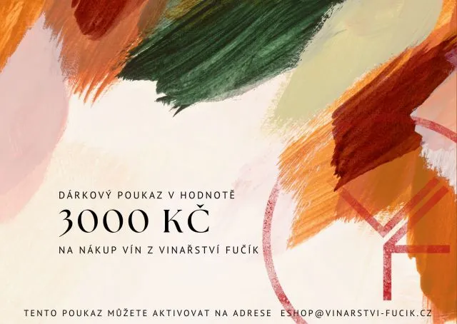 Fučík dárkový poukaz na vína 3 000 Kč