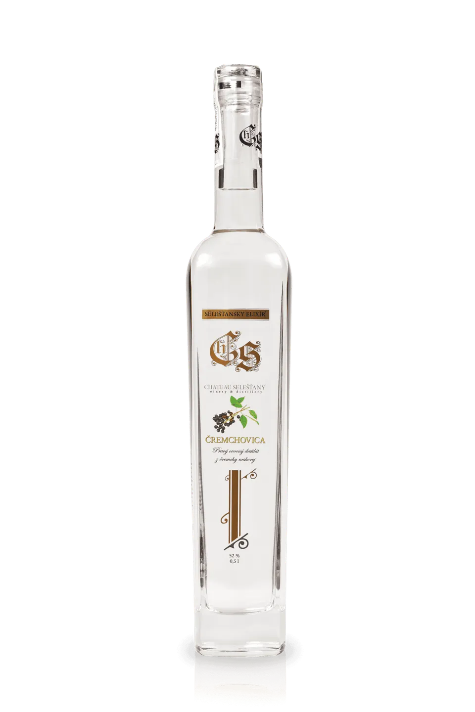 Chateau Selešťany Čremchovica 52% ovocný destilát z čremchy