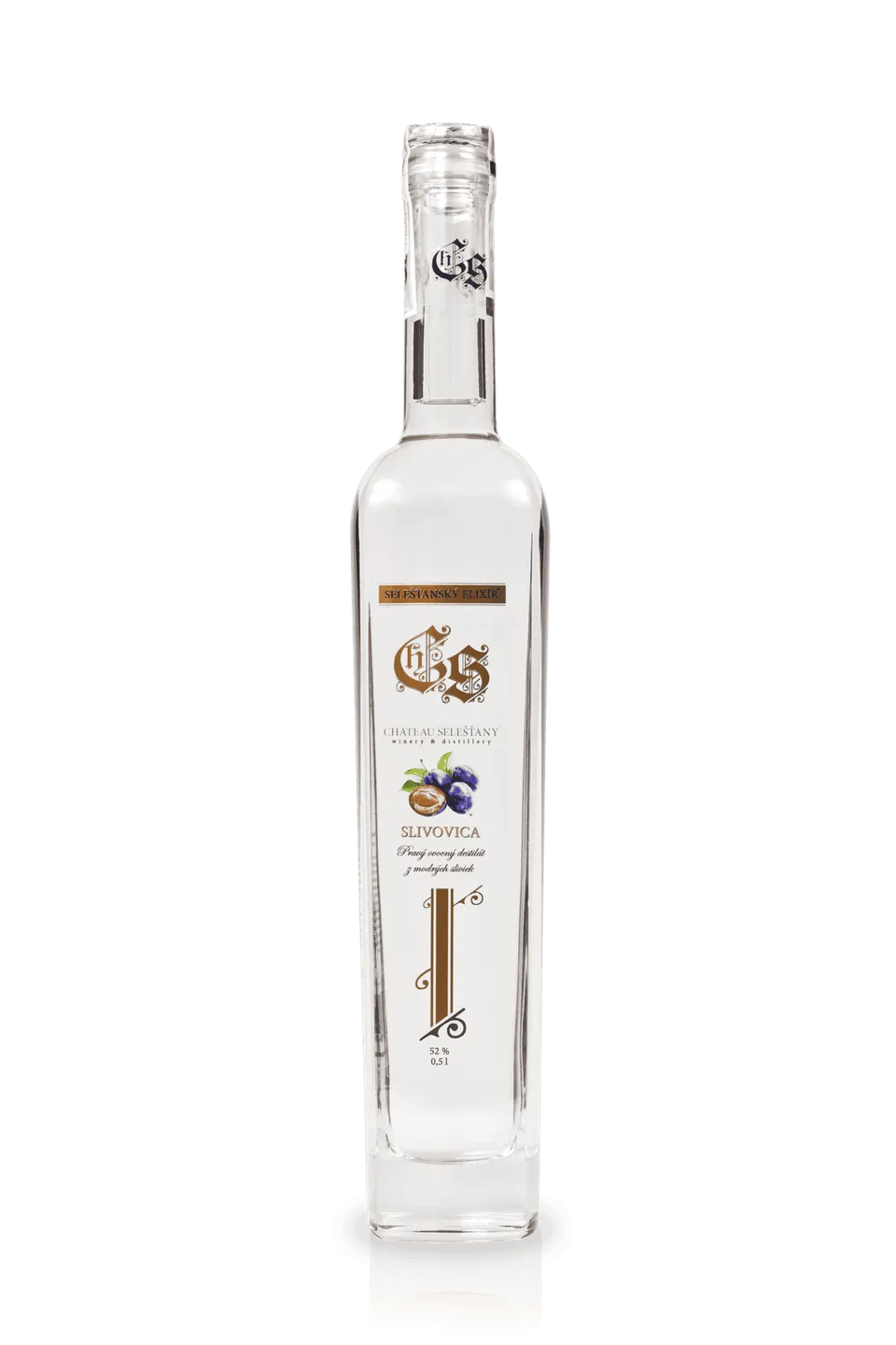 Chateau Selešťany Slivovica Stanley 52% slivovice švestková