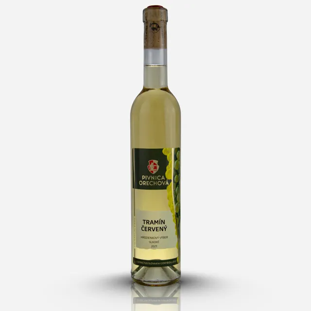 Pivnica Orechová Tramín červený 2021 sladké hrozienkový výběr