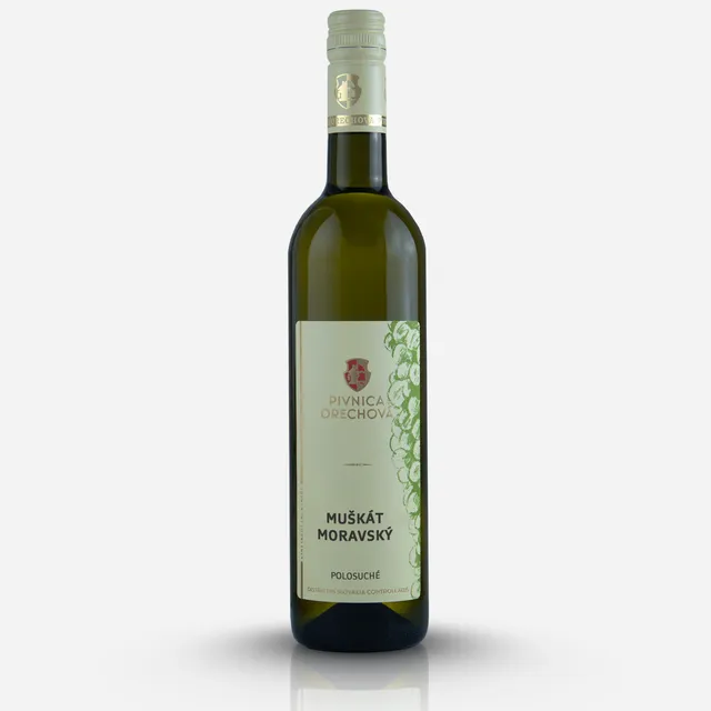 Pivnica Orechová Muškát moravský 2025 polosuché víno