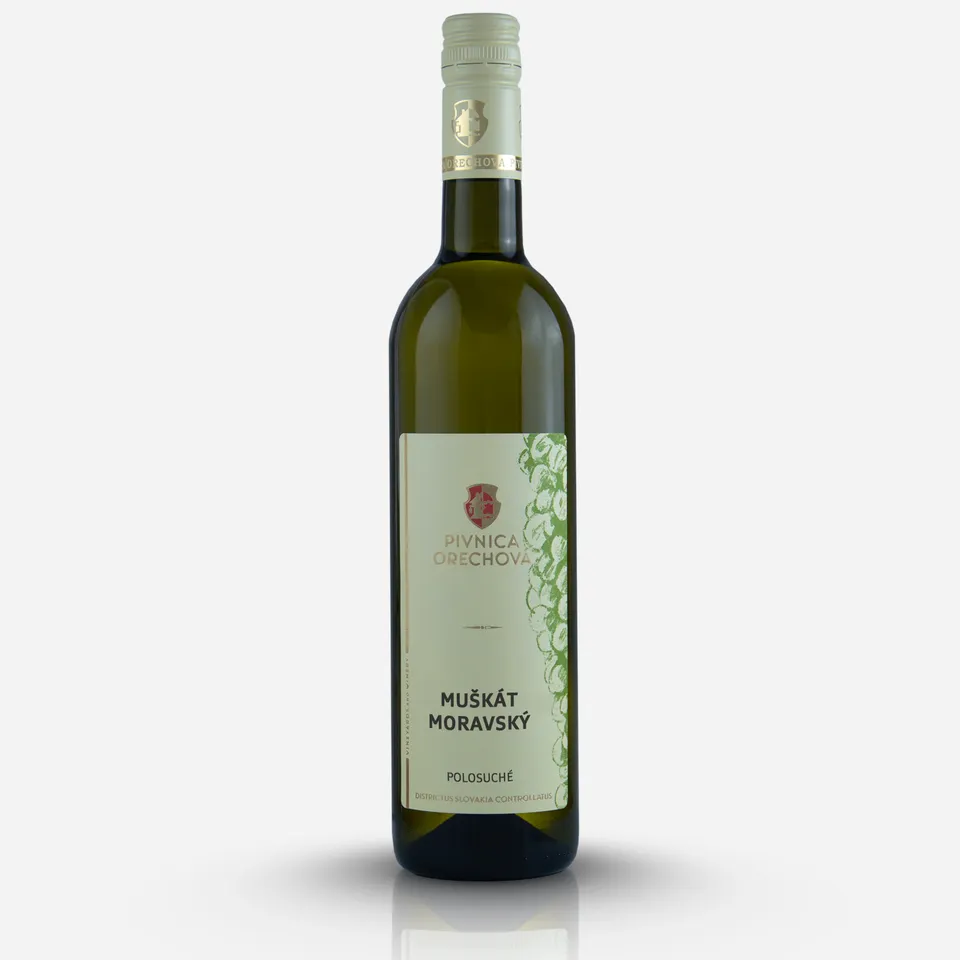 Pivnica Orechová Muškát moravský 2025 polosuché víno