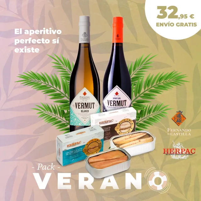 Fernando de Castilla Pack Verano vermut 2× 0,75 l + konzervy